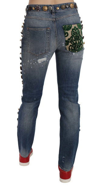 Crystal Embellished Luxury Denim Jeans - Luxury for You