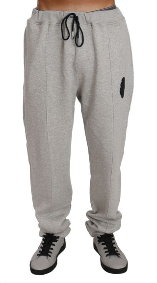 Elegant Gray Cotton Sweatsuit Ensemble - Luxury for You