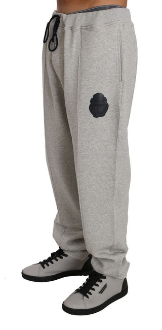 Elegant Gray Cotton Sweatsuit Ensemble - Luxury for You