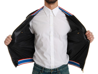 Elegant Multicolor Motive Bomber Jacket - Luxury for You