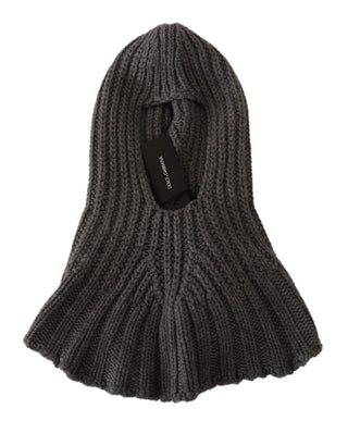 Elegant Cashmere Hood Scarf In Gray