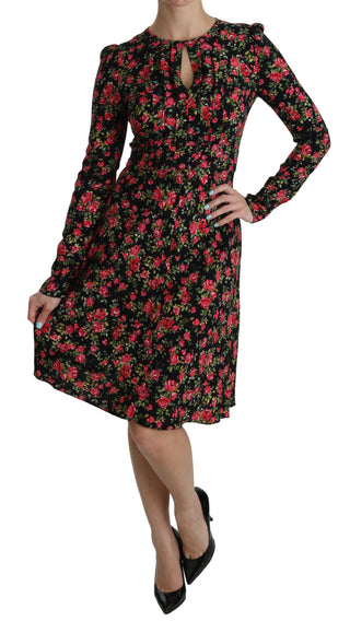 Floral A-line Viscose Knee Length Dress - Luxury for You