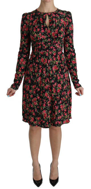 Floral A-line Viscose Knee Length Dress - Luxury for You