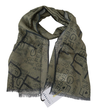 Elegant Patterned Wool-blend Scarf