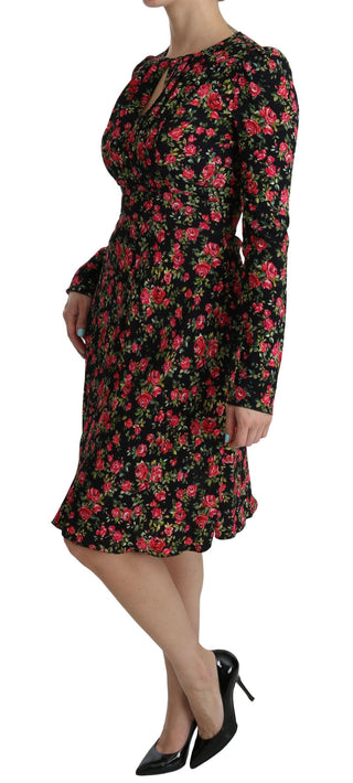 Floral A-line Viscose Knee Length Dress - Luxury for You