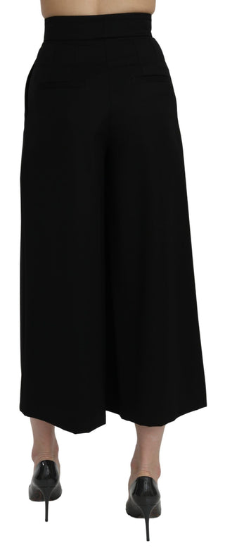 Elegant High Waist Wide Leg Wool Pants - Luxury for You