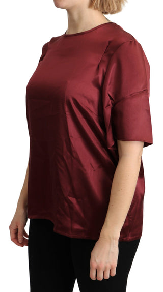 Elegant Silk Bordeaux Blouse - Luxury for You