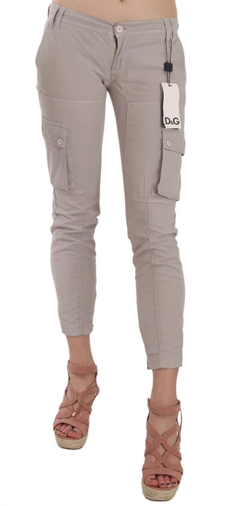 Chic Khaki Cotton Blend Trousers - Luxury for You