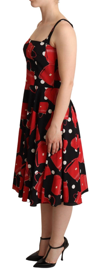 Sicilian Bag Print Sleeveless Midi Dress - Luxury for You