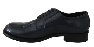 Elegant Blue Leather Derby Dress Shoes - Luxury for You