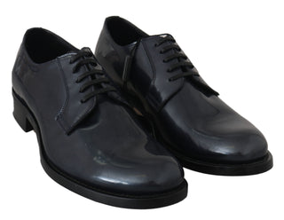 Elegant Blue Leather Derby Dress Shoes - Luxury for You