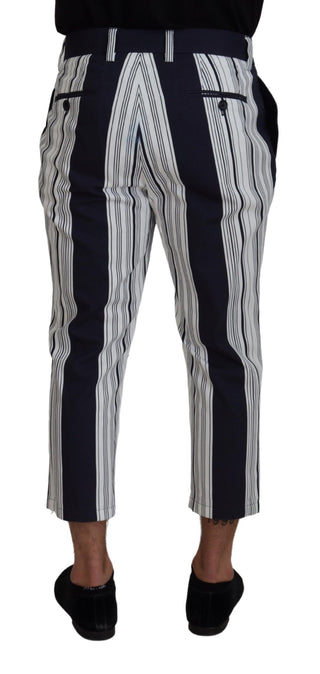 Elegant Striped Cotton Pants For Men