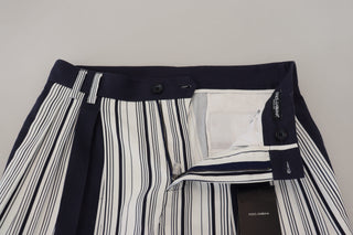 Elegant Striped Cotton Pants For Men