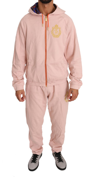 Elegant Pink Cotton Sweatsuit Luxury Comfort - Luxury for You