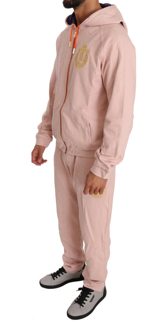 Elegant Pink Cotton Sweatsuit Luxury Comfort - Luxury for You