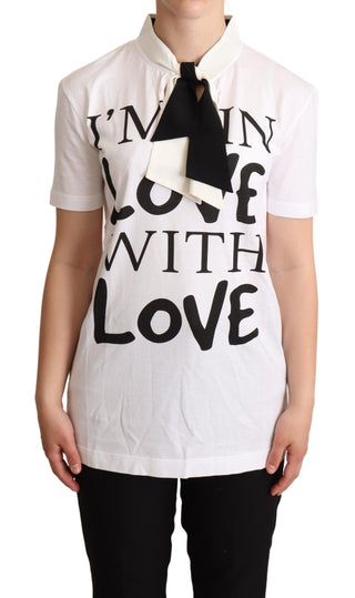 Chic Love Slogan Silk Cotton Tee - Luxury for You