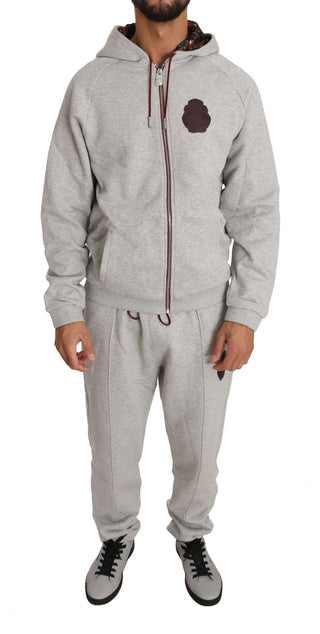 Elegant Gray Hooded Sweatsuit Ensemble - Luxury for You