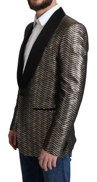 Elegant Metallic Jacquard Slim Blazer Jacket - Luxury for You