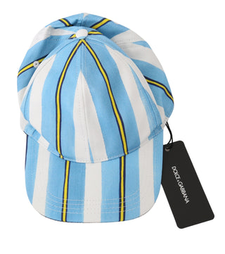 Chic Stripe Cotton Baseball Cap - Luxury for You