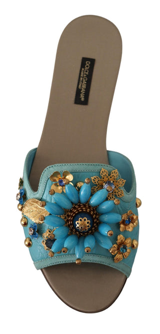 Exquisite Crystal-embellished Exotic Leather Sandals