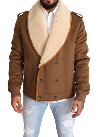 Elegant Double Breasted Shearling Jacket - Luxury for You