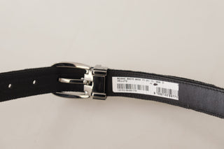 Elegant Velvet Designer Belt With Logo Engraved Buckle