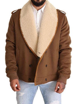 Elegant Double Breasted Shearling Jacket - Luxury for You