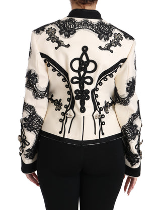 Elegant Off-white Baroque Jacket - Luxury for You