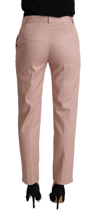 Elegant Pink Tapered Pants For Sophisticated Style