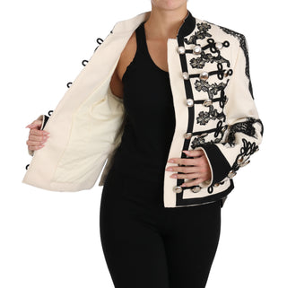 Elegant Off-white Baroque Jacket - Luxury for You