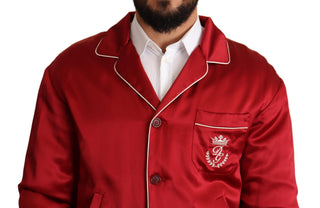 Sumptuous Silk Red Bomber Jacket - Luxury for You