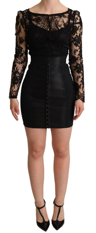 Elegant Black Lace Mini-dress Delight - Luxury for You