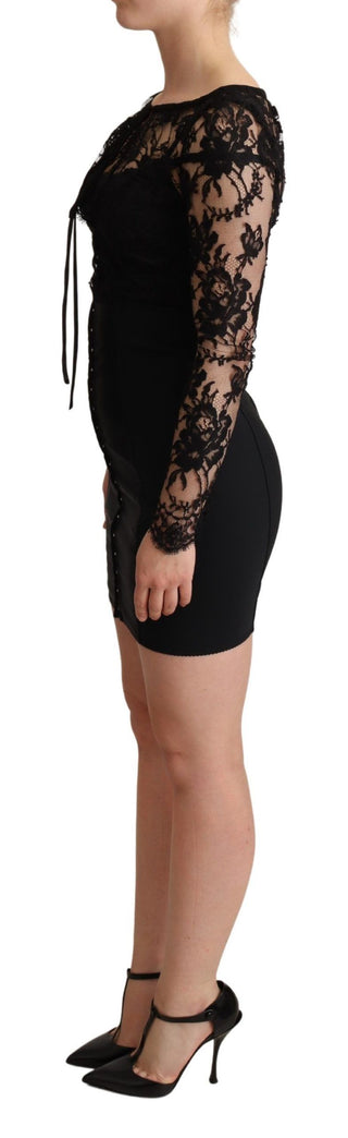 Elegant Black Lace Mini-dress Delight - Luxury for You