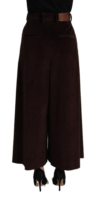 Chic Bordeaux High-waisted Corduroy Pants