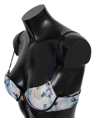 Elegant Push-up Bra In Blue Print - Luxury for You