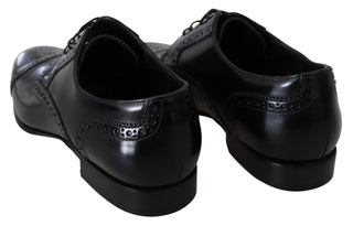 Elegant Black Leather Formal Derby Shoes - Luxury for You