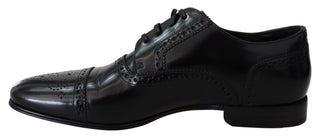 Elegant Black Leather Formal Derby Shoes - Luxury for You