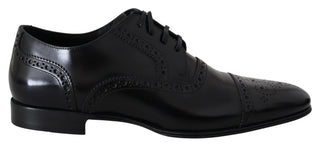 Elegant Black Leather Formal Derby Shoes - Luxury for You