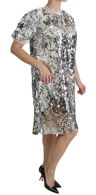 Elegant Silver A-line Dress With Crystal Accents - Luxury for You