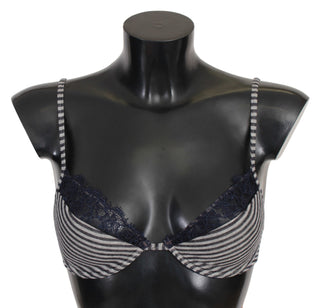 Blue Stripes Lace Reggiseno Bra - Luxury for You