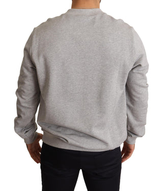 Regal Crown Cotton Sweater - Sophisticated Gray - Luxury for You