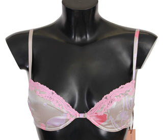 Chic Pink Lace Silk Blend Push Up Bra - Luxury for You