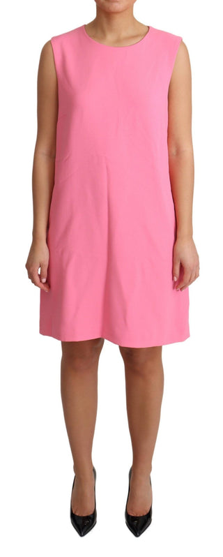 Elegant Pink Shift Knee Length Dress - Luxury for You