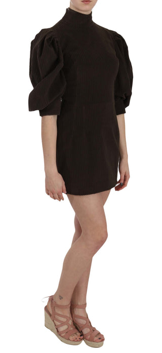 Chic Brown Corduroy Bodycon Mini Dress - Luxury for You