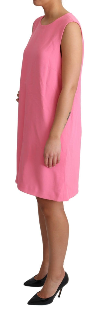 Elegant Pink Shift Knee Length Dress - Luxury for You