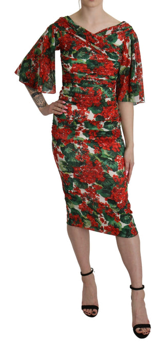 Enchanting Floral Midi Sheath Dress - Luxury for You