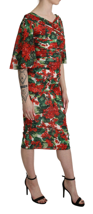 Enchanting Floral Midi Sheath Dress - Luxury for You