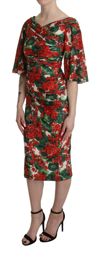 Enchanting Floral Midi Sheath Dress - Luxury for You