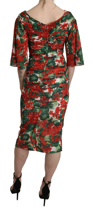 Enchanting Floral Midi Sheath Dress - Luxury for You