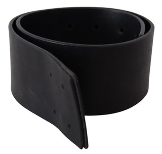 Elegant Solid Black Leather Belt - Luxury for You